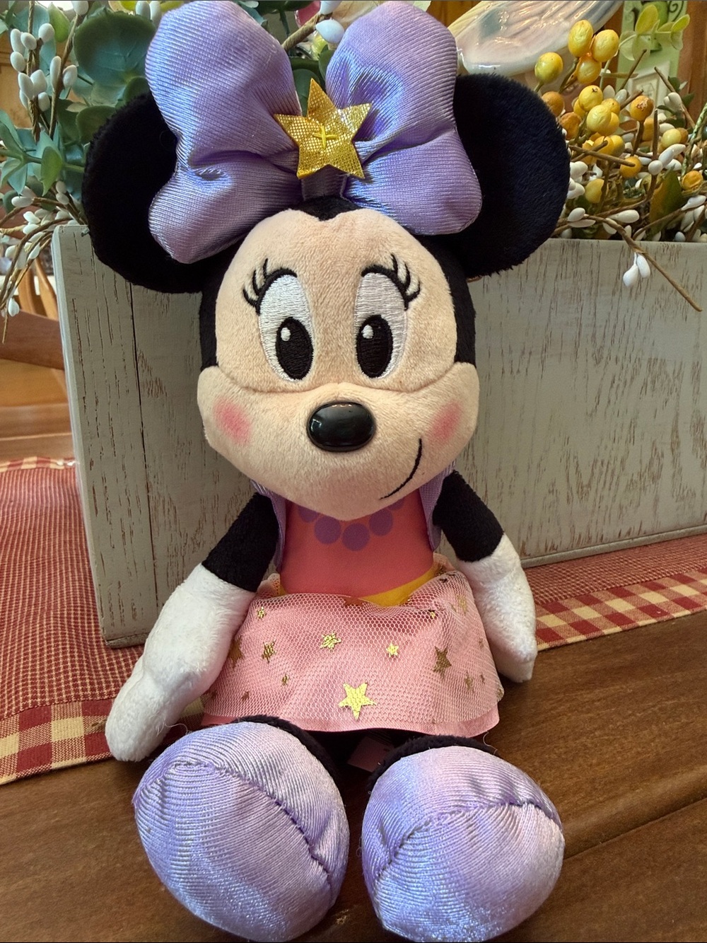 Disney Minnie Mouse Plush - Pink, Lavender & Gold Accents